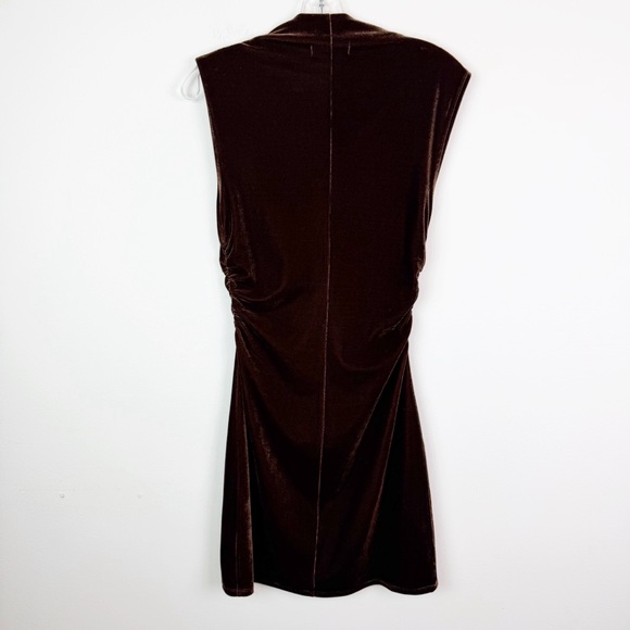 Reformation Alden Knit Dress in Chocolate Velvet Size S - Picture 9 of 14